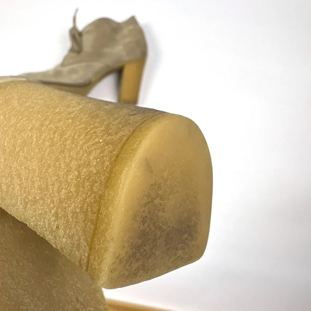J Crew MacAlister Suede Bootie Womens Sz 7‎ Tan Beige Block Heel Chukka Desert